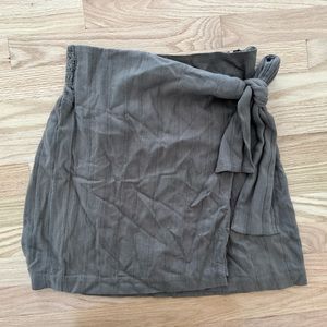 Club Monaco knit side-tie mini skirt